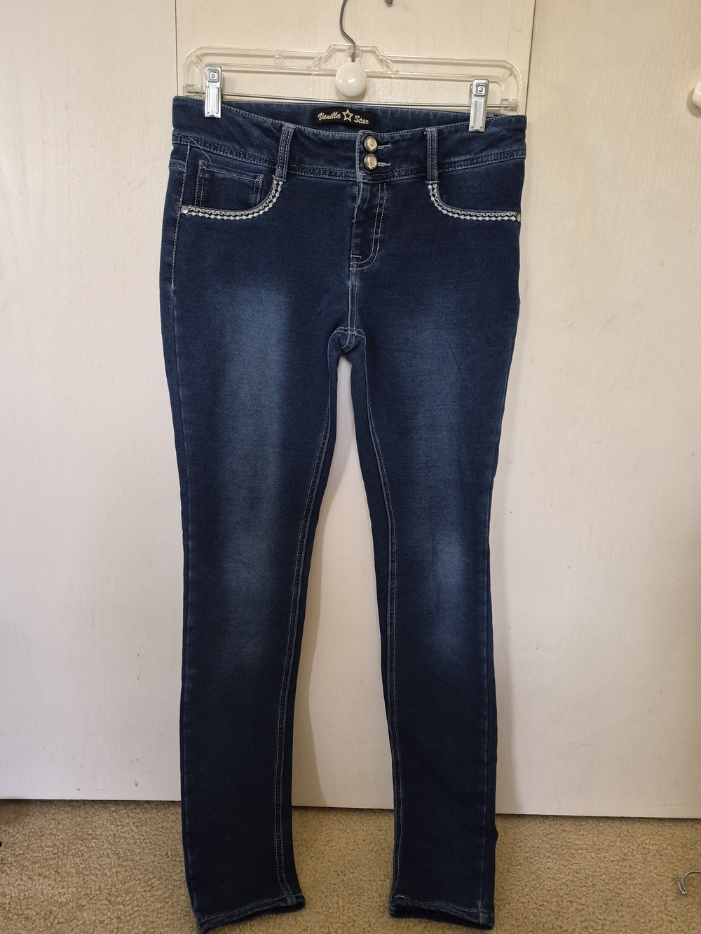 Girl's Vanilla Star Navy Skinny Jeggings Sz 16